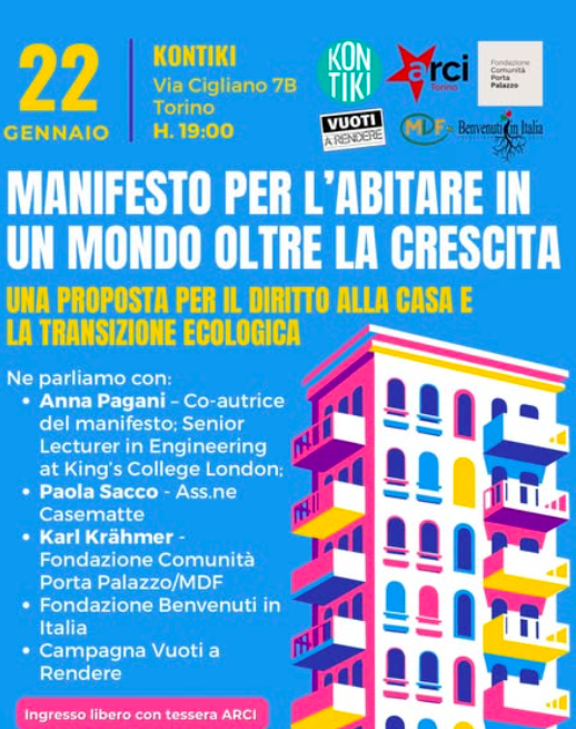 TORINO. Manifesto per l’abitare in un mondo oltre la crescita
