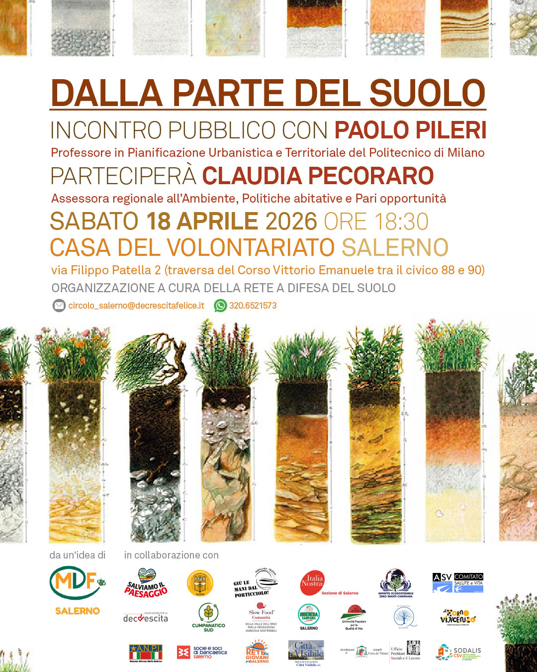 Stop consumo di suolo: incontro a Salerno con Paolo Pileri – 18 aprile