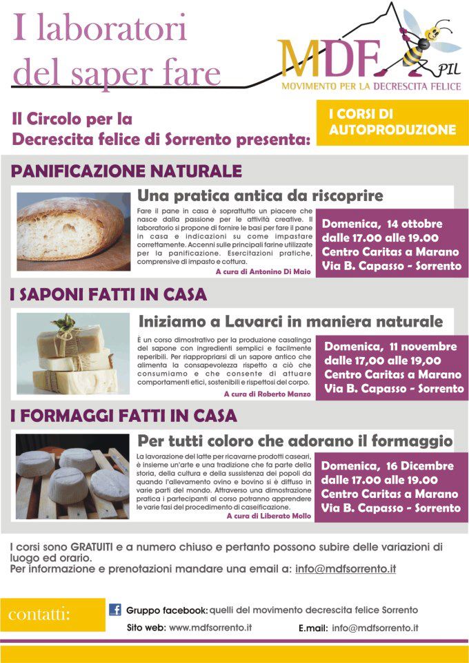 Mdf Sorrento: corsi gratuiti di saper fare!